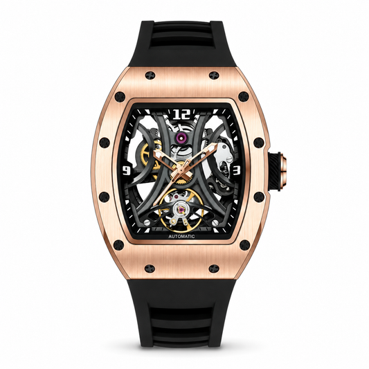 Rose Gold-Black Skeleton