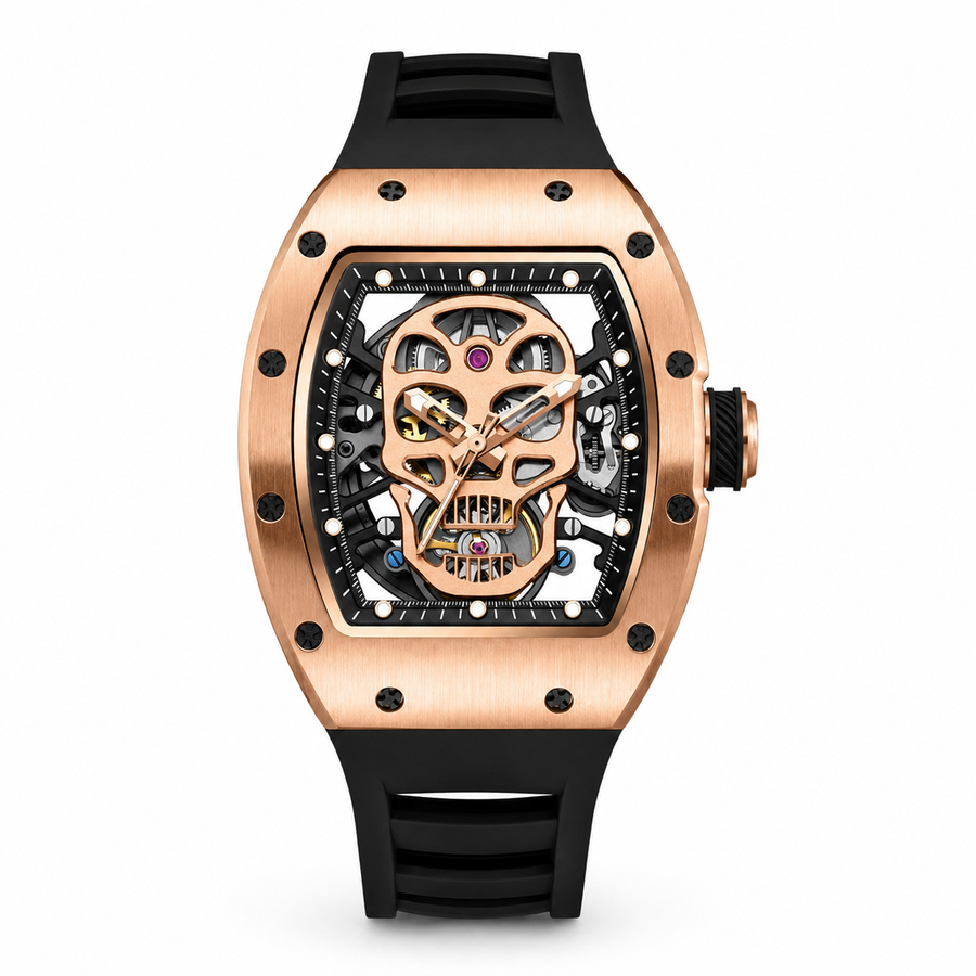 Rose Gold-Black Skull
