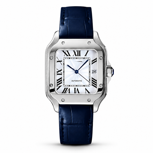 Santos White Blue Leather