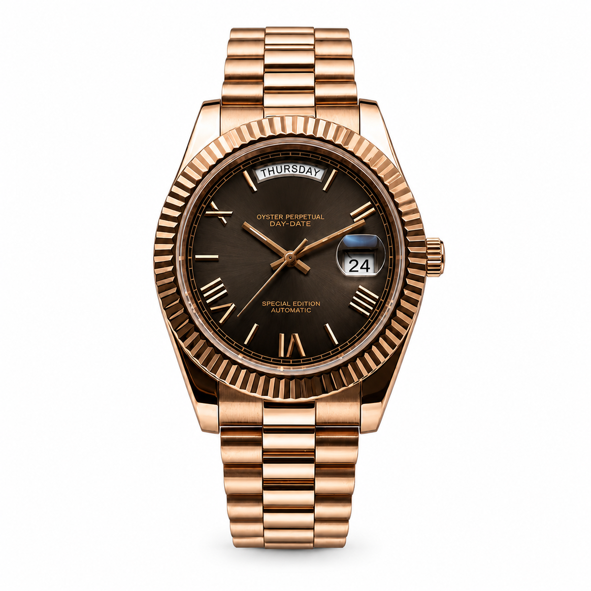 Daydate Rose Gold Smoke Dial